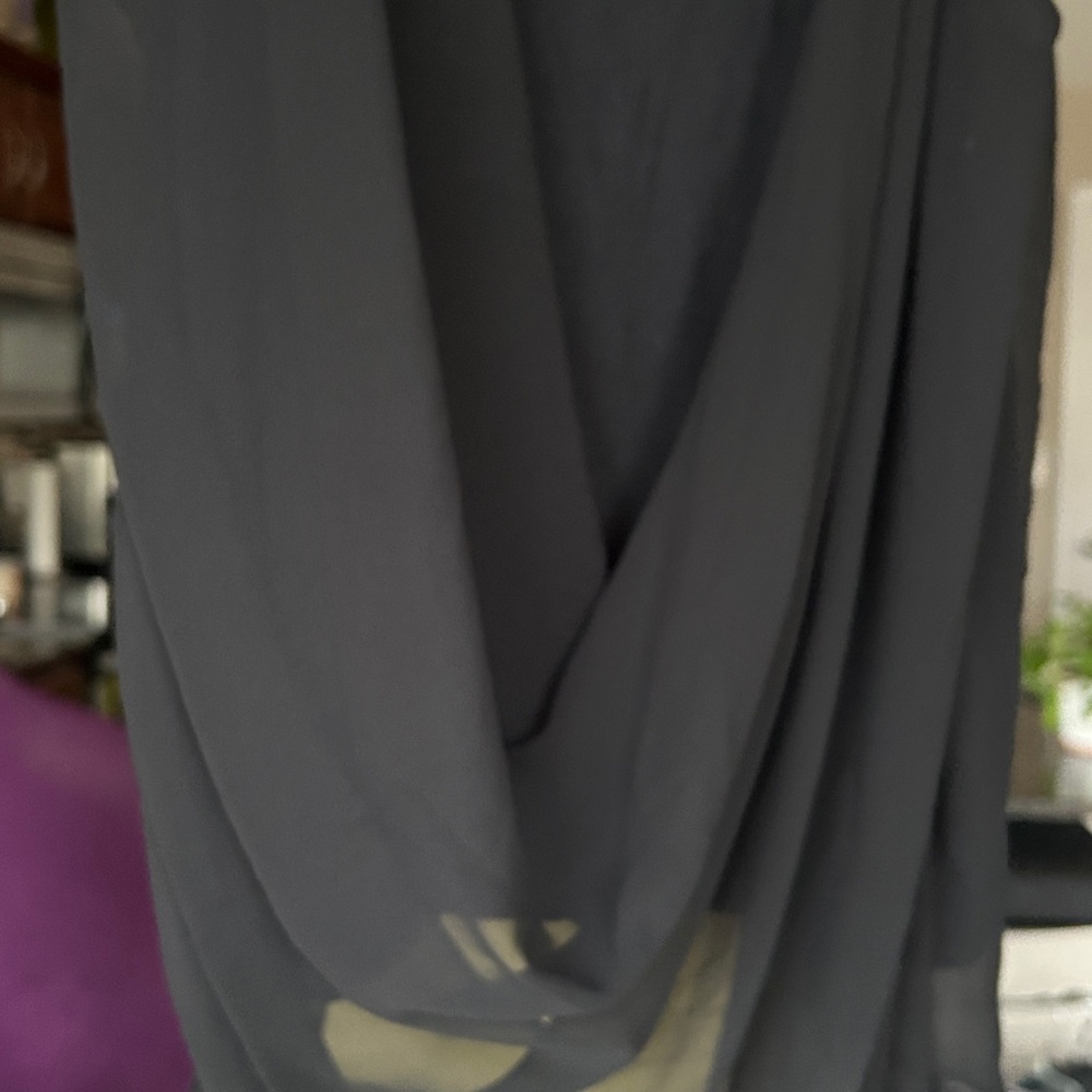 Simply Vera Vera Wang Black Draped Sleeveless Blouse - Picture 2 of 12
